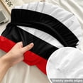 thumbnail image 4 of Twin Sze Fitted Sheet Set - Red American Flag 2 Piece Bedding Sets 16" Deep Pocket Fitted Sheet with 1 Pillowcase, Black White Striped US Flag Stars Brushed Microfiber Hotel Luxury Bed Sheets, 4 of 9