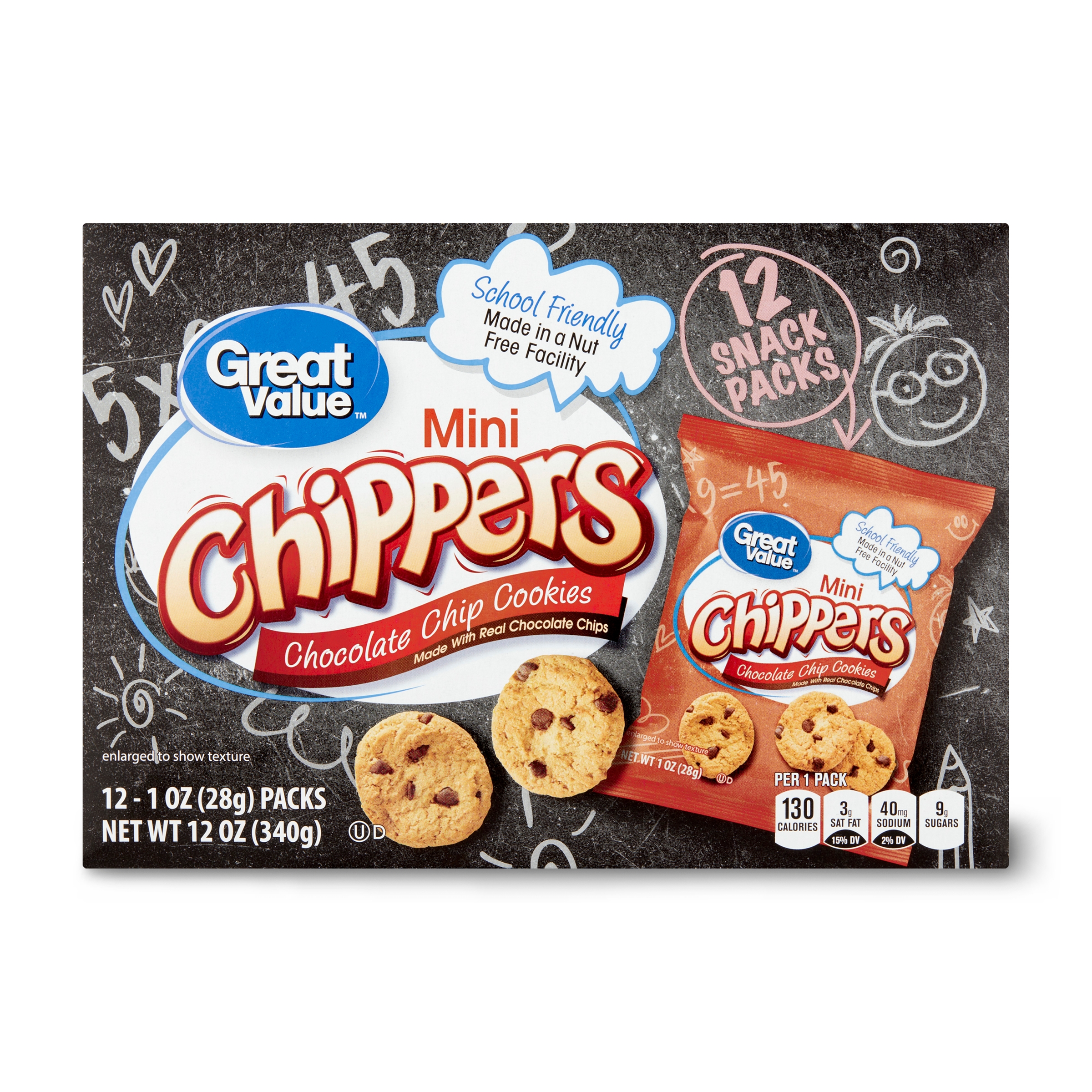 Buy Great Value Mini Chippers Chocolate Chip Cookies, 12 oz, 12 Count Online at desertcart UAE