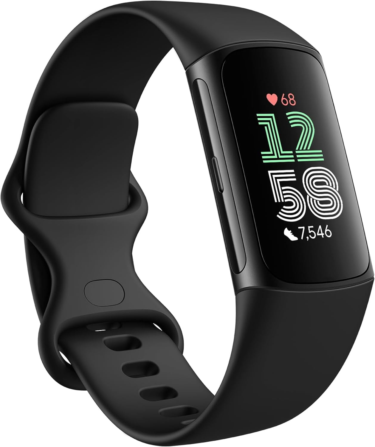 Restored Fitbit Charge 6 Fitness and Activity Tracker (WiFi) Black Aluminum (Refurbished)