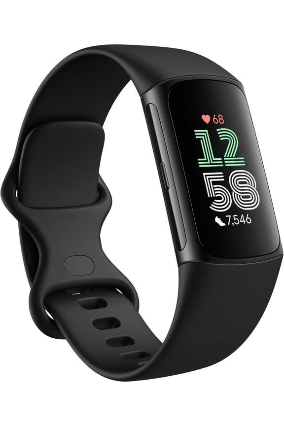 Restored Fitbit Charge 6 Fitness and Activity Tracker (WiFi) Black Aluminum (Refurbished)
