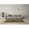 thumbnail image 3 of Ahgly Company Indoor Round Abstract Brown Modern Area Rugs, 5' Round, 3 of 4