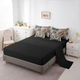 thumbnail image 5 of Feelyou Retro American Flag Buck Fishing Bedding Comforter Set for Men Boys, Bass Pike Fish Animal Queen Bedding Sets, Beige, Black Reversible, 7 Pieces, 5 of 7