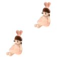 thumbnail image 1 of Tholdsy Muñeca de niña con Orejas de conejo de imitación, muñecos de peluche suaves, Eexquiste, portátil, encantadores juguetes de peluche Rosa 45CM 2Conjunto, 1 of 6