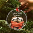 thumbnail image 5 of Sloth Couple Ornament Gift For Husband Wife Mr & Mrs, Personalized First Christmas As Mr & Mrs Ornaments, Custom Names Couple Sloth Christmas Ornament 2025, Mr & Mrs Sloth Just Married Ornaments, 5 of 6