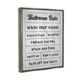 thumbnail image 3 of Stupell Industries Bathroom Rules Checklist Graphic Art Luster Gray Floating Framed Canvas Print Wall Art, Design by CAD Designs, 3 of 8