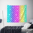 thumbnail image 4 of Daiia Rainbow Scales2 Pattern Tapestry 60x51 Inches Wall Hanging Tapestry Artistic Wall Hanging Bedroom Wall Decor Living Room Tapestry Dorm Room Decor, 4 of 9