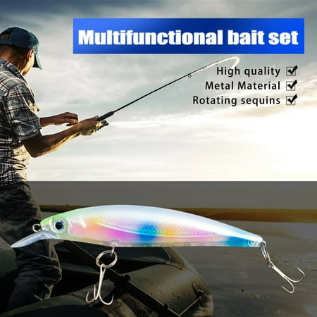 Deyared Freshwater Saltwater Fishing Lures Bass Imitation Trout Crappie Breadworm Lures Set Bait Fake Bait Sequined Soft Bait Cocked Mouth Bait Set Father s Day Gift on Clearance