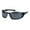 Black Silver Black, variant on Xloop Mens Plastic Warp Around Classic Oval Runners Sunglasses Silver Slate Black