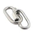 thumbnail image 4 of Raindrops 2Pcs Buckle Chain Connection Silver Stainless Steel Ring Durable for Swing Or Rope Connection, 4 of 8