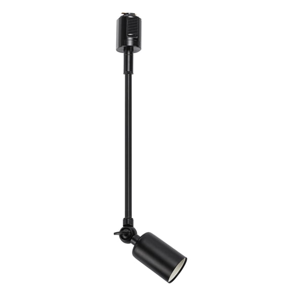 KAYYELAMP 1-Light Black Adjustable Angle J-Type Track Light 20.4 Inches Height Vintage Simple Design for Home Kitchen Counter Table Plants Shelf(No Bulb, Track)