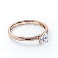 thumbnail image 4 of JeenMata 1 Carat Round Cut Moissanite Engagement Ring - Bridal Set - Solitaire Ring - Classic Ring - Six Prong Ring - 18k Rose Gold Over Silver, 4 of 7