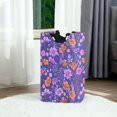 thumbnail image 6 of Yayeee Freestanding Laundry Hamper with Handle Collapsible Large Storage Basket for Clothes, Purple Wildflowers Pattern, 6 of 7