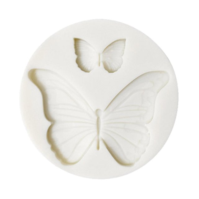 Para molde de chocolate creativo para hornear pasteles, decoración de silicona con forma de mariposa, A