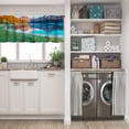 thumbnail image 5 of LALILO Kitchen Curtain Valance Colorful Summer Rod Pocket Window Curtain 52"x 18" Set of 2, 5 of 7