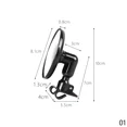 thumbnail image 1 of Car Blind Spot Mirrors Universal Wide Angle Side Mirror Covers Auxiliary Rear View Round Black S, 1 of 6