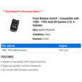thumbnail image 2 of Front Window Switch - Compatible with 1988 - 1992 Audi 80 Quattro 2.3L 5-Cylinder 1989 1990 1991, 2 of 2