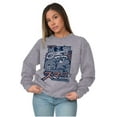 thumbnail image 4 of Angry Smurf Cartoon Manga Mashup Sweatshirt for Men or Women Brisco Brands S, 4 of 6