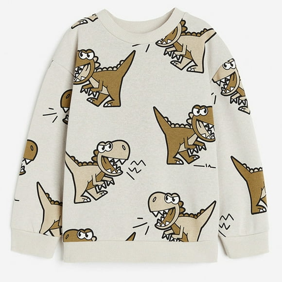 UANWENN Hauts Garçons Enfants Décontracté Manches Longues Chandail à Capuche Unisexe Chandail Imprimé Dessin Animé Col Rond Chemise pour Tout-Petits Garçons Filles 1 8 Ans Débardeur Athlétique Hommes Pack Chemises Garçons Manches Longues Enfant