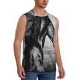 thumbnail image 2 of Fotbe Running Horse Men's Camiseta sin Mangas Estampada para Hombres, Playera Casual para Gimnasio, Entrenamiento, Playa-3X-Large, 2 of 7