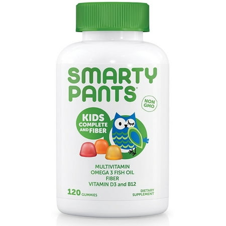 SmartyPants Kids Complete Fiber Delicious Gummy Multivitamins 120 ea (Pack of 6)