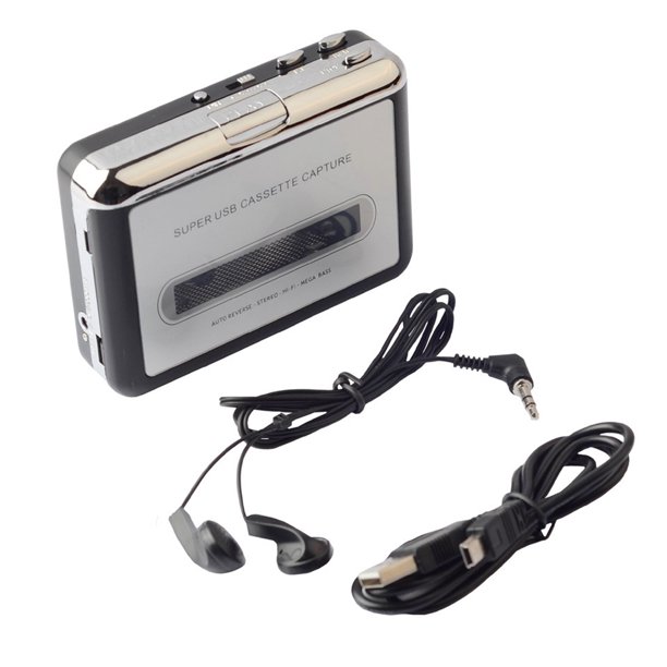 Matsuzay Capture y convierta cintas de casete de audio a MP3 con el reproductor de casetes Convertidor de casete a MP3 USB Cables de audio/vídeo