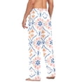 thumbnail image 3 of FORMRS Mens Pajama Pants with Pockets Cotton Sleepwear Lounge Bottoms Sizes S-2XL, Pink Mosaic Pattern, 3 of 7