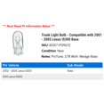thumbnail image 2 of Trunk Light Bulb - Compatible with 2001 - 2005 IS300 Base 2002 2003 2004, 2 of 2