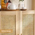 thumbnail image 5 of Richya Natural Rattan Cabinet with 2 Doors for Living Room,Bedroom Kitchen,Hallway,Entry, 40’’H Storage Sideboard Cabinet, 5 of 9