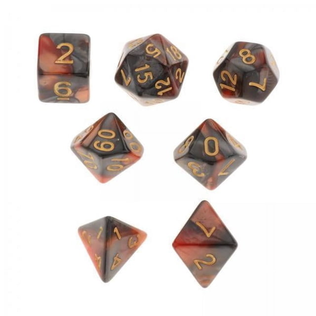 dados poliédricos,juego de dados poliédricos,D4 D6 D8 D10 D12 D20 Accesorios para juegos de dados de rol,Juegos de mesa de 7 dados Juego de dados de múltiples caras Juguetes,Juegos de cartas