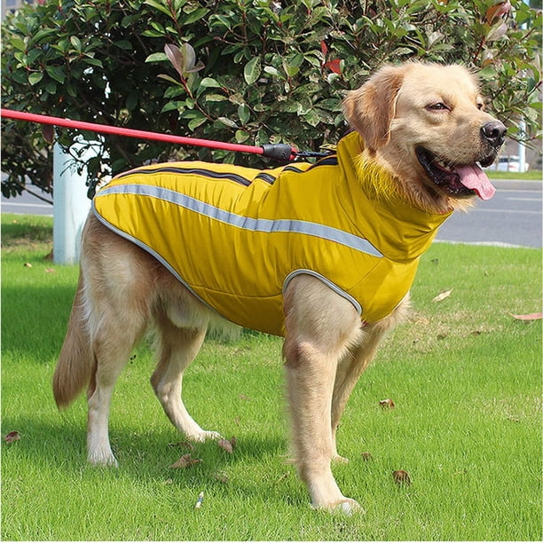 Abrigo impermeable para perros, chaqueta para perros, ropa para perros de talla mediana/grande (amarillo, 4XL)