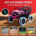 thumbnail image 2 of Track Seven 24V Ride on Car, 2WD Electric Off-Road UTV Truck w/ 400W Motors, Remote Control, Large Seat, Bluetooth, Lights, Power Display, Portable Handle, Electric Car for Boys Girls Aged 3+, Pink, 2 of 7