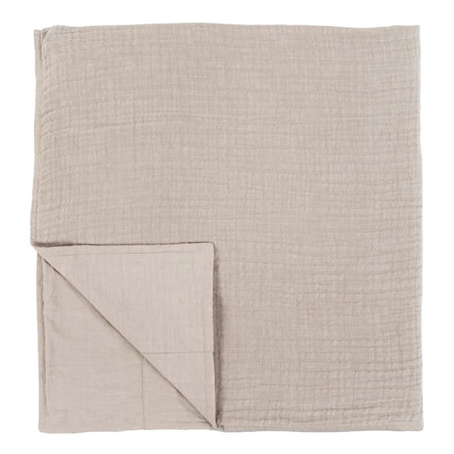 Pemberly Row Couette Grand Moderne Transitionnelle en Coton et Lin Naturelle