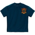 thumbnail image 2 of Fire Rescue Gold Shield Firefighter 100% Cotton Navy T-Shirt X-Large, 2 of 2