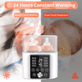 thumbnail image 5 of Cshidworld Baby Bottle Warmer, 12-in-1 Babies Fast Bottle Milk Warmer, Double Food Heater Defrost BPA-Free With Twins, LCD Display, Timer & 24H Temperature Control for Breastmilk & Formula, 5 of 6