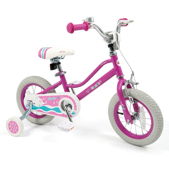 Costway 12" Kids Bicycle with Dual Brake System Adjustable Handlebar & Seat Low-Step Frame