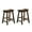 Brown Mix, variant on Casual Dining Solid Wood 18-inch Saddle Seat Stools, 2pc, Oak Finish, 250lbs Weight Capacity Furnishing Home Area 2pc Furnishings,