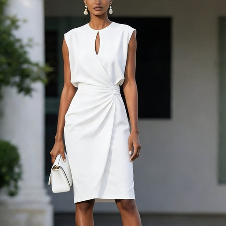 plus size white bodycon midi dress Plus Size Ponte Knit Bodycon Midi Dress CREAM / 0X