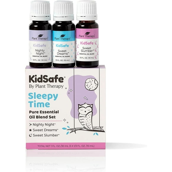 Plant Therapy Kit de Aceites Esenciales para Niños Sleepy Time KidSafe, 3 piezas