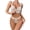 White, variant on Levmjia Women Lace Lingerie Set Sheer Mesh Hollow Out Solid Color Two Piece Bra And Panty With Adjustable Shoulder Straps Night Date Daily Elegant