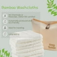 thumbnail image 5 of Homy Textiles Ultra-Soft Bamboo Baby Washcloths, Flannel Towels (25x25cm), Gentle on Sensitive Skin, Absorbent & Durable, Pack of 6, 5 of 5