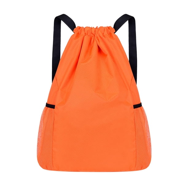 Mochila con cordón, ligera, informal, para el día a día, para viajes Naranja