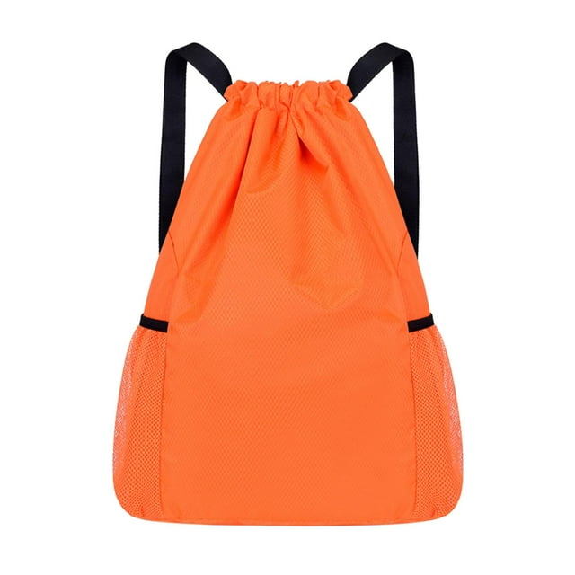Mochila con cordón Mochilas deportivas Mochila informal Mochila portátil grande con cordón Naranja
