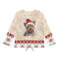 thumbnail image 7 of DISNIMO Yorkshire Terrier Printed Girls Lave-up Tops Christmas Snowflake Printed Kids Long Sleeve T Shirts Casual Loose Pullover Tops Tunic Blouse Fashion Comfy Shirts, 7 of 7