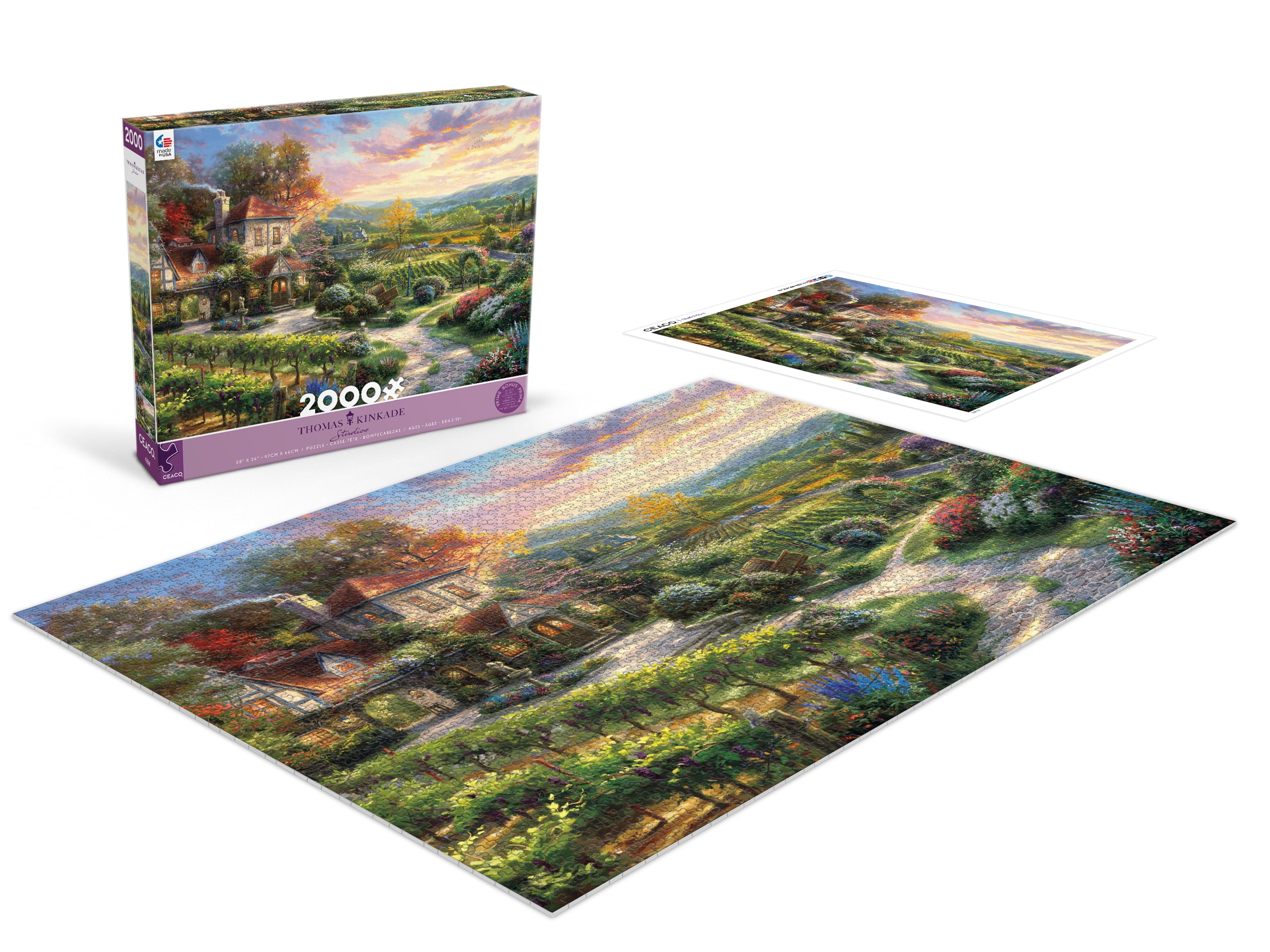 Ceaco - Thomas Kinkade - Wine Country Living - 2000 Piece Interlocking Jigsaw Puzzle