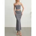 thumbnail image 3 of Biezeib Women Skirt Set, Elegant Bow Strapless Backless Tube Top with Midi Skirt Summer Outfit, 3 of 6