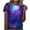 Purple-C, variant on Penkiiy Galaxy Printed Shirt , Women's Cosmic Star Sky Print Funny Casual Fashion Short Sleeve Tops Blouse M Multicolor