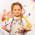 thumbnail image 2 of Red Mushroom Frog Light Pattern Kids Aprons for Girls and Boys,Adjustable Neck Strap Toddler Aprons for Kids Cooking Baking, 2 of 6