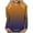 Khaki, variant on Women's Fashion Printed Loose T-shirt Long Sleeves Blouse Round Neck Casual Tops