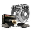 Power Stop Front Stock Replacement Brake Pad and Rotor Kit with Calipers KCOE7022