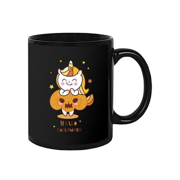 Cute Unicorn W Pumpkin Costume Mug - Image by Shutterstock,